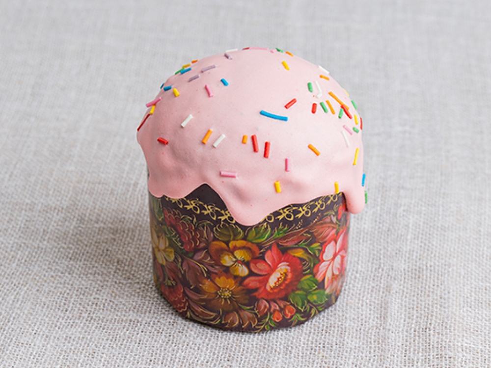 Кулич творожный с белковой глазурью (Бездрожжевой)